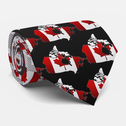 カナダ:地図 ネクタイ (ロール)