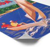 カナダ、帆船、ヴィンテージ旅行ポスター ポスター (角)