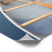 カナダ，日没の湖でカヌー ポスター (角)