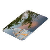 カナダ,日没の湖でカヌー マグネット (左側)