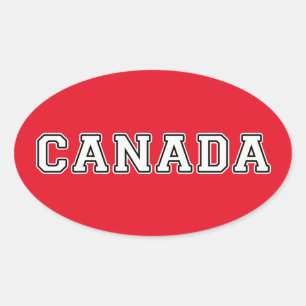 カナダ 楕円形シール