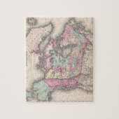 カナダ(1857年)のヴィンテージの地図 ジグソーパズル (縦)