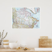 「カナダ：1961年のクラシック地図… ポスター (キッチン)