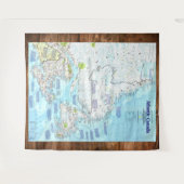 「カナダ：1993/現在-大西洋カナダ地図…… タペストリー (正面(横))