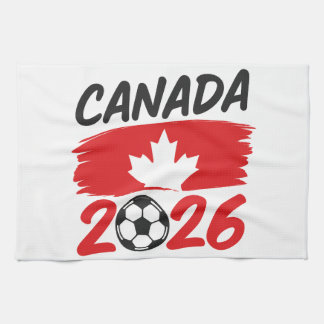 カナダ 2026 サッカー ファン デザイン マープルリーフ キッチンタオル