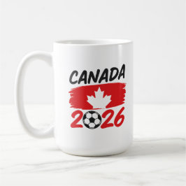 カナダ 2026 サッカー ファン デザイン メイプルリーフ コーヒーマグカップ