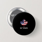 カナダ 51番目の州 アメリカ おもしろ 大統領 引用符 缶バッジ (正面&裏面)