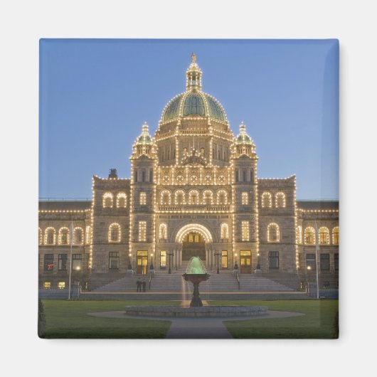 カナダ、BC、ビクトリア、BC立法府建物 マグネット (正面)