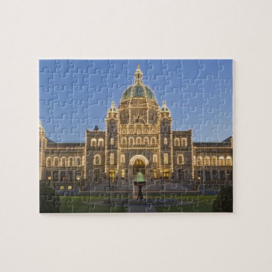 カナダ、BC、ビクトリア、BC立法建物 ジグソーパズル (横)