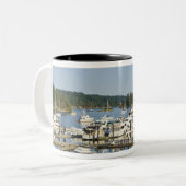 カナダ、BC、湾岸諸島、ソルト春島、 ツートーンマグカップ (正面左)