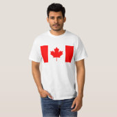 カナダ- Drapeau DUカナダの国旗 Tシャツ (正面フル)