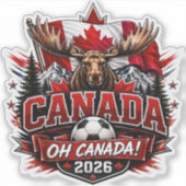 カナダ Oh Canada 2026 サッカー ファン シール (正面)