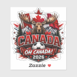 カナダ Oh Canada 2026 サッカー ファン  シール