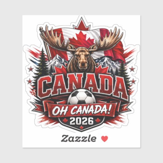 カナダ Oh Canada 2026 サッカー ファン シール (シート)