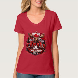 カナダ Oh Canada 2026 サッカー ファン  Tシャツ