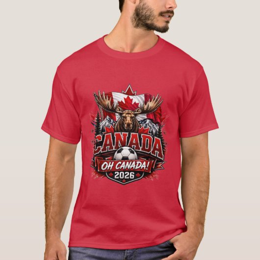 カナダ Oh Canada 2026 サッカー ファン Tシャツ (正面)