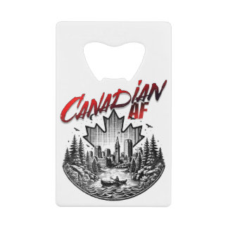 カナダAF風景風景カヌメープルリーフ クレジットカード栓抜き