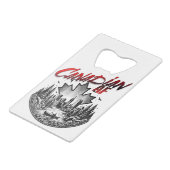 カナダAF風景風景カヌメープルリーフ クレジットカード栓抜き (裏面アングル)