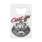 カナダAF風景風景カヌメープルリーフ クレジットカード栓抜き (裏面)