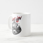 カナダAF風景風景カヌメープルリーフ コーヒーマグカップ (正面左)