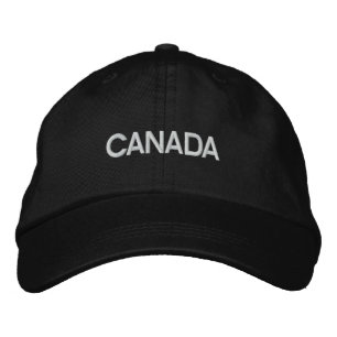 カナダBlk/White Basic Adjustable Embroided Cap 刺繍入りキャップ