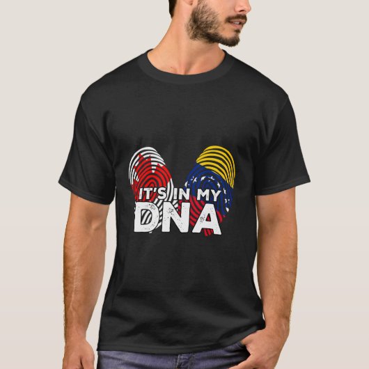 カナダCanadaベネズエラVenezerozelan混合Dna Fla Tシャツ (正面)
