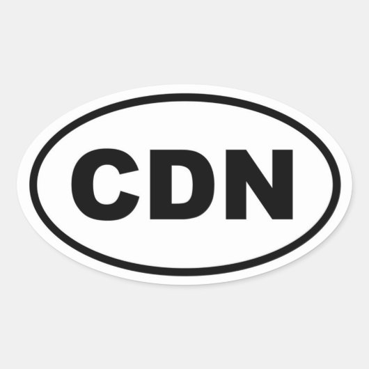 カナダCDN 楕円形シール (正面)