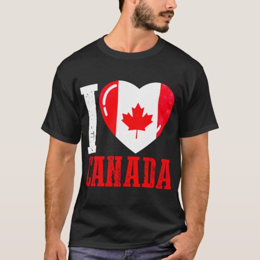 カナダIはカナダを愛している Tシャツ (正面)