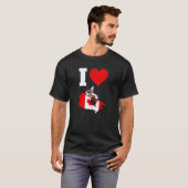 カナダIラブカナダ国旗 Tシャツ (正面フル)