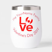 カナダLOVEハート国旗パーソナライズされた赤 (背面)