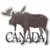 カナダMooseステッカーCanadaお土産ステッカー シール (正面)
