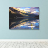 カナダMRのバンフ湖のローワー) キャンバスプリント (インサイチュ (ウッドフロア))