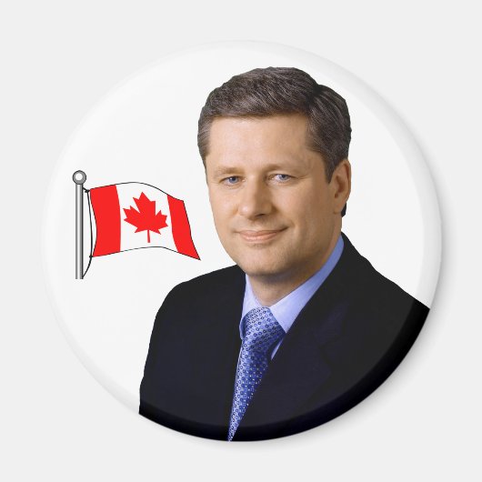 カナダPM Stephen Harper マグネット (正面)