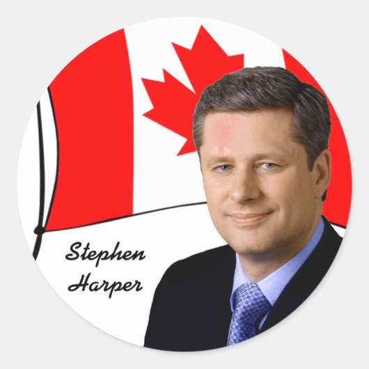 カナダPM Stephen Harper ラウンドシール (正面)