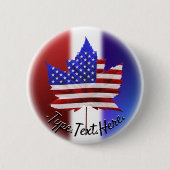 カナダUSAお土産ボタン – パーソナライズされた 缶バッジ (正面)