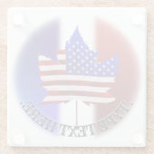 カナダUSAコースターズ米国カパーソナライズされたナダコースター ガラスコースター (裏面)