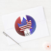 カナダUSAステッカーパーソナライズされたお土産 ラウンドシール (封筒)