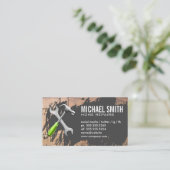 カナヅチ | レンチ | 木とレンガ 名刺 (スタンド正面)