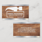 カナヅチ |木材と金属 名刺 (正面/裏面)