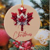 カナディアインスパイア旗 セラミックオーナメント