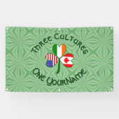 カナディアンアイリッシュアメリカンシャムロパーソナライズされたック 横断幕 (横)