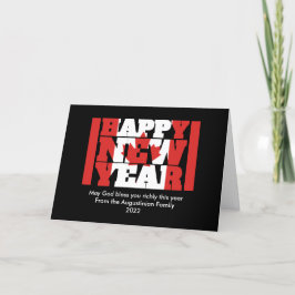 カナディアンクリスチャンHAPPY新年ホリデーカード シーズンカード