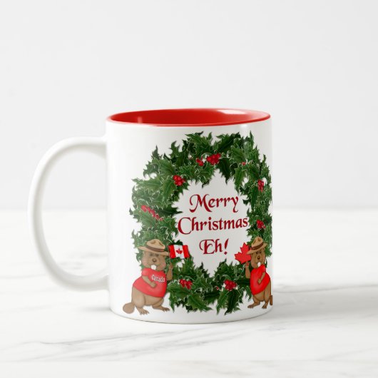 カナディアンクリスマスえッ！ ツートーンマグカップ (左)