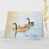 カナディアンゲーズファミリー – 誕生日カード カード (黄色い花)