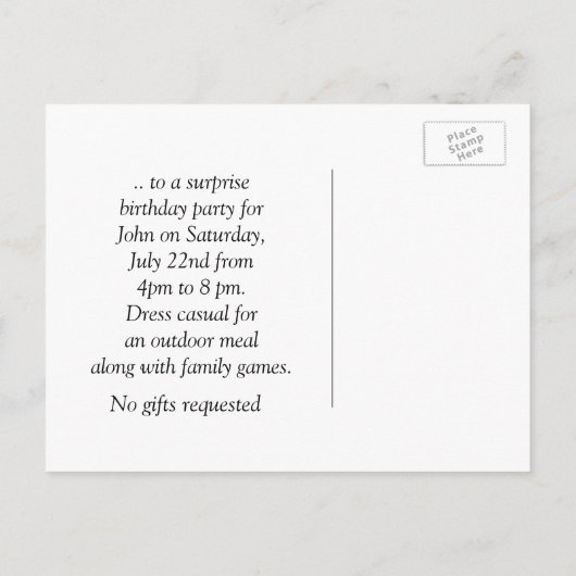 カナディアンゲーゼンハガキ – 招待状カスタマイズ- インビテーションポストカード (裏面)