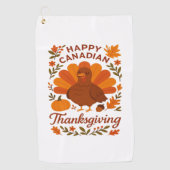カナディアンサンクスギビング秋お祝いクラシックT ゴルフタオル (正面)