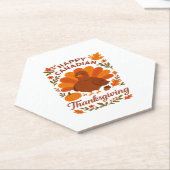 カナディアンサンクスギビング秋お祝いクラシックT ペーパーコースター (アングル)