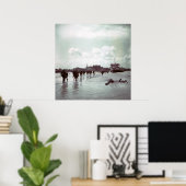 カナディアンジュノビーチD-Dayフランス第二次世界大戦 ポスター (ホームオフィス)