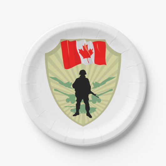 カナディアンソルジャー紙プレート ペーパープレート (正面)