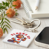 カナディアンビーバーに肘を上げる キーホルダー (正面右)